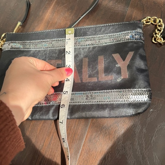 Juicy couture totally Stylish Gray and Pink Crossbody Bag sequins glam y2k - Picture 8 of 8